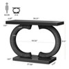 Lirago 39" Modern Mirrored Console Table with Crystal Inlays-Decorative Entryway and Living Room Table Black - 3 of 4