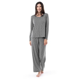 Fruit of the Loom Women's and Women's Plus Long Sleeve Pajama Set - 1 of 4