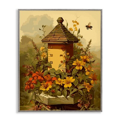 Stupell Industries Bees & Floral Architecture, 11" x 14"