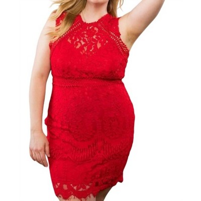 Women's Crochet Lace Dress - PLUS - Mainstrip