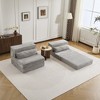 Whisen Modern Compression Loveseat, Convertible Floor Sofa Bed,DIY Boneless Modular Sectional Couch, No Assembly Required - 3 of 4