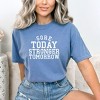 Simply Sage Market Women's Sore Today Stronger Tommorrow Short Sleeve Garment Dyed Tee - 2 of 2