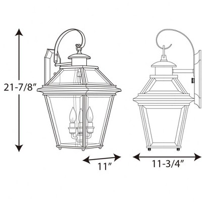 Elegant Antique Bronze Outdoor Wall Lantern with Beveled Glass