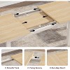 Dining Table for 6, 63" Large Extendable Dining Room Table for 6, Kitchen Table with Metal Frame & MDF Board, Wood Dinner Table for 6 - Natural Wood - 3 of 4