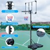 TopComfy Youth Portable Basketball Hoop Height Adjustable with Wheels 5.4 to 7FT for Basketball Goal Indoor Outdoor Pool, Black, 32"*29"*64.8" - 2 of 4