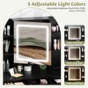 Vanity Desk Makeup Table with LED Lighted Mirror & 3 Drawers Storage Power Hub - 4 of 4