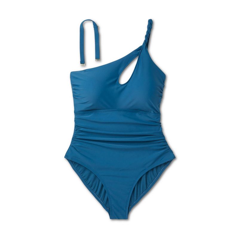 Women's One Shoulder Twist One Piece Swimsuit - Shade & Shore™, 4 of 6