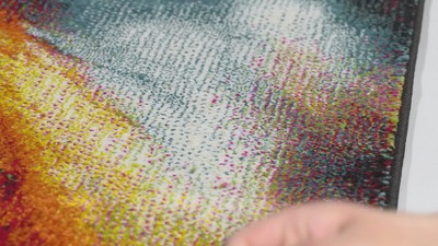 Galaxy Multi-Color Abstract Low Pile Area Rug