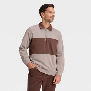 Men's Vintage 1/4 Zip Sweatshirt - Goodfellow & Co™ - 1 of 3