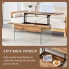 Lirago Multifunctional Lift Top Coffee Table-Natural Marble Pattern with Tempered Glass Legs, Modern Design for Living Room & Office - 3 of 4