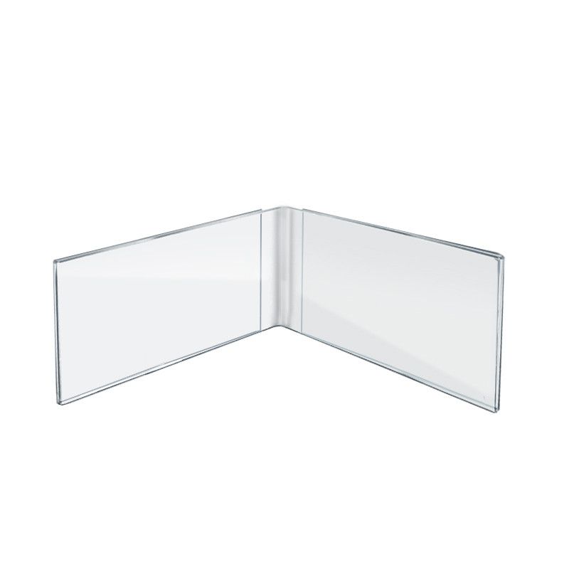 Azar Displays Clear Acrylic Double Photo Holder, Side by Side Dual Frame, Size 7"W x 5"H, 2-Pack, 3 of 5