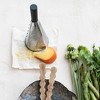 Storied Home Stainless Steel Cone Shaped Grater with Mango Wood Handle, Black - 3 of 3