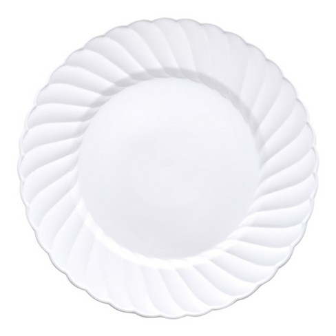 Smarty Had A Party White Flair Plastic Buffet Plates (9