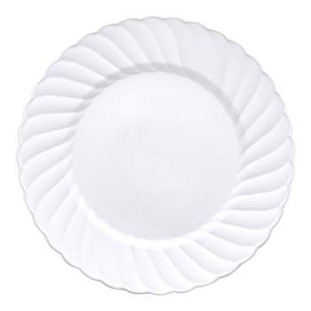 Smarty Had A Party White Flair Plastic Buffet Plates (9") (180 Plates)