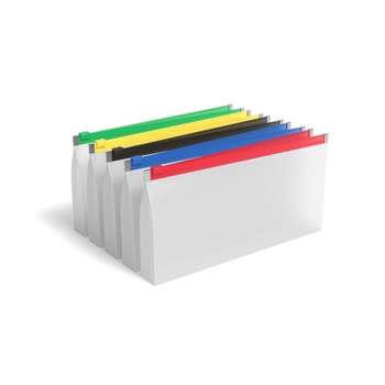MyOfficeInnovations Poly Zip Envelopes Check Size Clear with Assorted Zippers 5/PK 344891