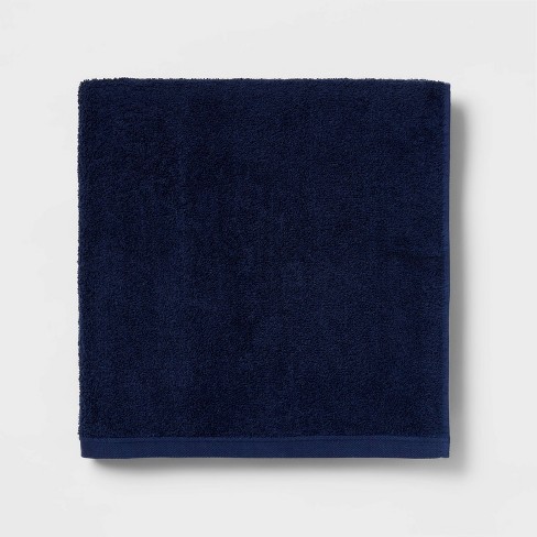 Oversized Everyday Bath Towel Navy - Room Essentials™: 100% Cotton ...
