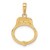 Black Bow Jewelry 14k Yellow Gold Large Handcuffs Pendant - 3 of 4