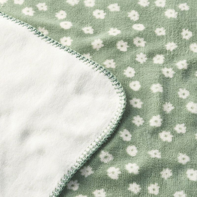 Plush Baby Blanket - Green Floral - Cloud Island&#8482;, 4 of 6