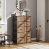Tall Dresser with 10 Fabric Drawers, Storage Tower with Cabinet, Metal Frame, Organizer Units for Closet - 2 of 4