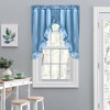 Ellis Stacey 1.5" Rod Pocket High Quality Fabric Solid Color Window Ruffled Swag 60"x38" Slate - 2 of 4