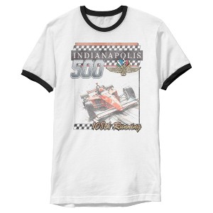 Mens Indy 500 Distressed 108th Running Poster T Shirt - 1 of 2