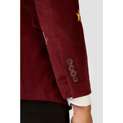 OppoSuits Deluxe Men's Christmas - X- Mas Icons - Deep Burgundy Blazer - Christmas - Xmas Parties - Stylish Jacket - Red - Size 48 — фото 7
