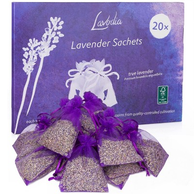 LAVODIA Lavender Sachets for Drawers and Closets - 20 Pack