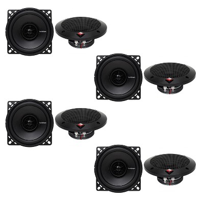  Pair Rockford Fosgate R14X2 4-inch 120 Watt 4-Ohm 2-Way Full Range Car Stereo Speakers (4 Pack) 