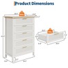 Dresser for Bedroom Rattan Chest of Dressers Tall Dresser for Closet with Drawers Boho Night Stand Large - 2 of 4