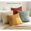 LISM 18x18 Inch Boho Decorative Pillowcases,Corduroy Striped Throw Pillow Covers Set of 4 - 3 of 4