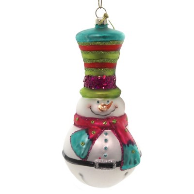 Holiday Ornament Snowman Bell December Diamonds Christmas  -  Tree Ornaments