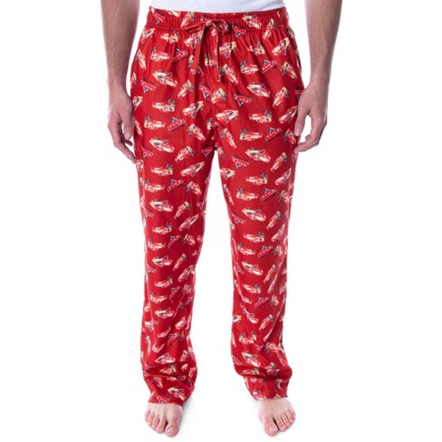 Disney Men's Cars Lightning Mcqueen Allover Character Sleep Pajama Pants  Red : Target