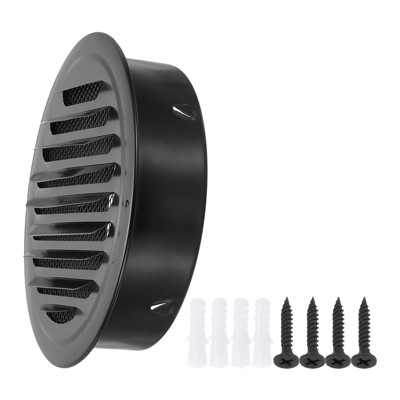Unique Bargains Stainless Steel with Screws Louvered Screen Mesh Air Vent Cover