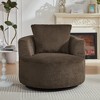 Gulches 360¡ã Swivel Compressible Accent Chair Plush Sponge & Pocket Spring Seating with Sturdy Wooden Base, Modern Comfort - 4 of 4