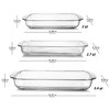 Libbey Baker's Basics 3 Piece Glass Casserole Baking Dish Set - 2 of 4