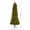 8.5ft. Slim Mountain Spruce Artificial Christmas Tree with 900 Warm White Micro LED Lights & Remote – Elegant Tall Display - 2 of 4