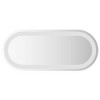 vidaXL LED Bathroom Mirror Clear Glass 23.6x9.8 in Oval Modern - 2 of 4