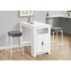 Vynxaria 48" Rectangular Counter Height Dining Table with Storage in White Laminate - 2 of 4