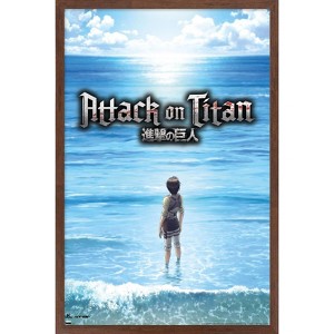 Trends International Attack on Titan: Season 3 - Ocean Framed Wall Poster Prints - 1 of 4