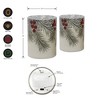 Lumabase 2ct Battery Operated LED Glass Candles with Moving Flame Green Pines - 4 of 4
