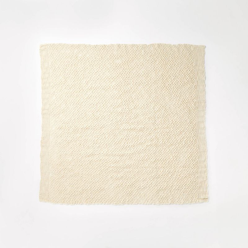 Honeycomb Textured Knit Throw Blanket Cream - Threshold&#8482; designed with Studio McGee, 4 of 11