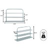happimess Minimalist 24.5" 9-Pair 3-Tier Iron Thin Flat Plate Shoe Rack - 4 of 4