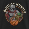 Girl's Star Wars: The Mandalorian Halloween Din Djarin Grogu Bounty Hunter Candy Distressed T-Shirt - image 2 of 4