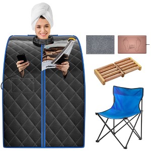 Costway Portable Far Infrared Sauna w/Adjustable 9-Gear Temperature Setting - 1 of 4