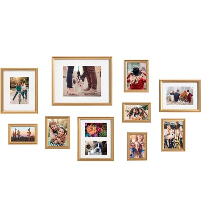10pc Adlynn Frame Box Set Gold - Kate & Laurel All Things Decor : Target