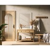 Elegant Lighting Rectangle Cornhusk Mirror 36x42 in Linen White - 2 of 4