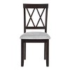 Set of 2 Modern Upholstered Dining Chairs with Tufted Backrest, Solid Wood Legs, Linen Fabric, Elegant Arched Design-Cuddlewood - 2 of 4