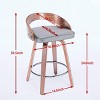 INFURNIC Counter and Bar Stools Swivel Bar Stool with Soft Cushion Seat and Wooden Frame for Kitchen and Home Bar, Black, 18.8"*18.3"*30.5" - 4 of 4