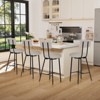 Set of 2/4 Upholstered Counter Height Bar Stools, 350Lbs Capacity Modern Bar Chairs with Backrest & Metal Footrest for Kitchen, Dining Room - 2 of 4