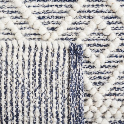 Ivory Square Coastal Hand-Tufted Wool Rug 6'